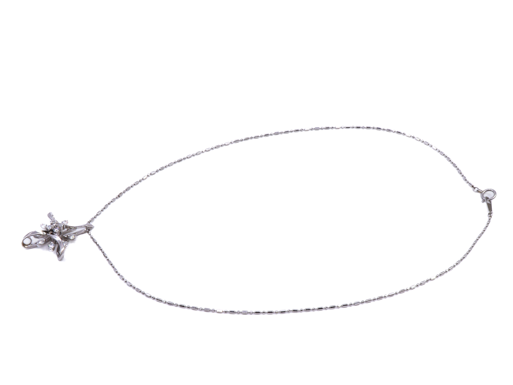 Collana pendente girevole - Brillanti 0,70ct, G-VVS, oro 18kt. peso totale 7,60gr