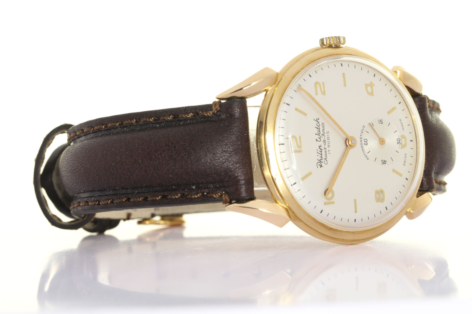 Orologio Philip Watch, Cahux de Fond,  in oro 18kt, con b racciale in oro 18kt non originale, Our Box & Papers, circa 1970, full weight gr. 51,4