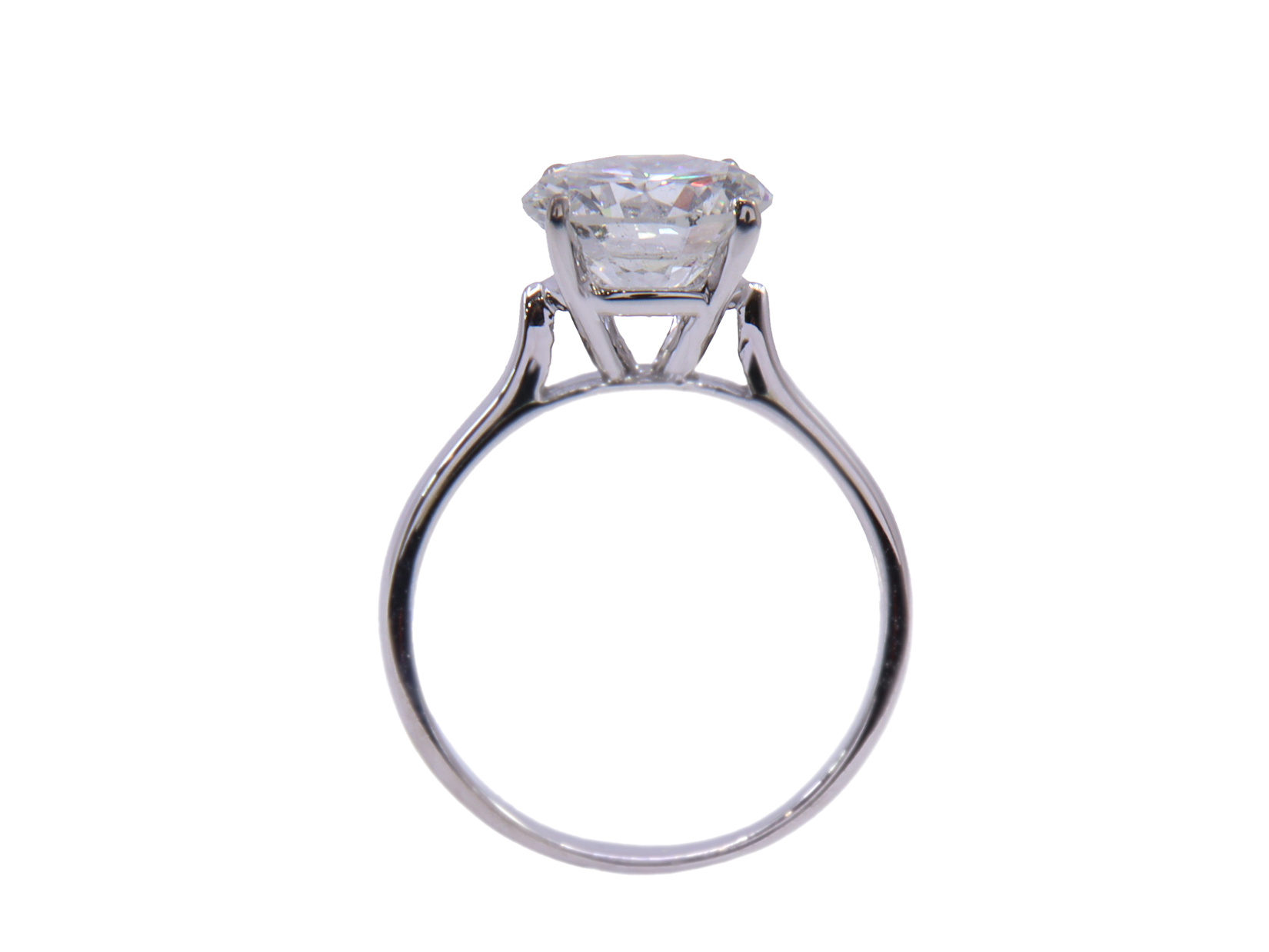 Anello in oro bianco 18 kt. modello "Solitario" con Brillante