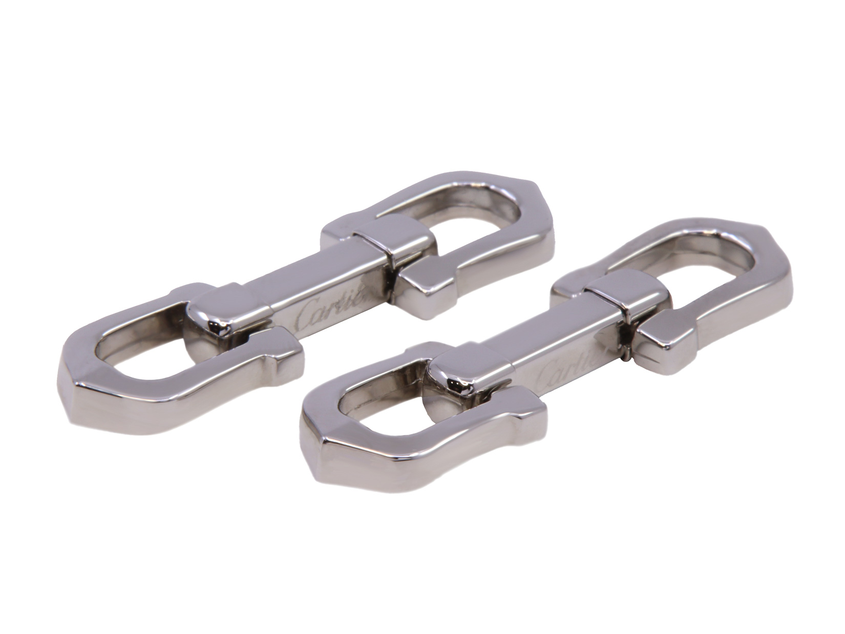 Gemelli in argento firmati Cartier corredati di scatola