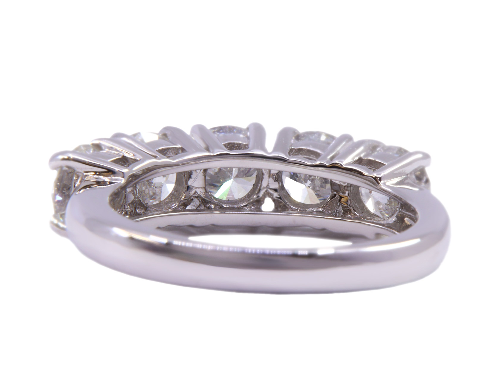 Anello Veretta con 5 brillanti ct. 2.35 - GR.12,07 (modif. a 5.10) ct 2.35 H VVS2 F VS1 G VS2 E VS2 D VS2 cert igi)