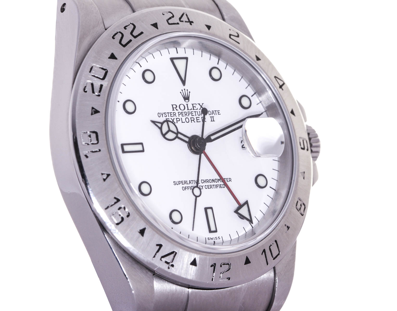 Rolex Explorer II ref:16570, Oyster Steel, Rolex Papers service Box, 9/2001, Only "Swiss" dial