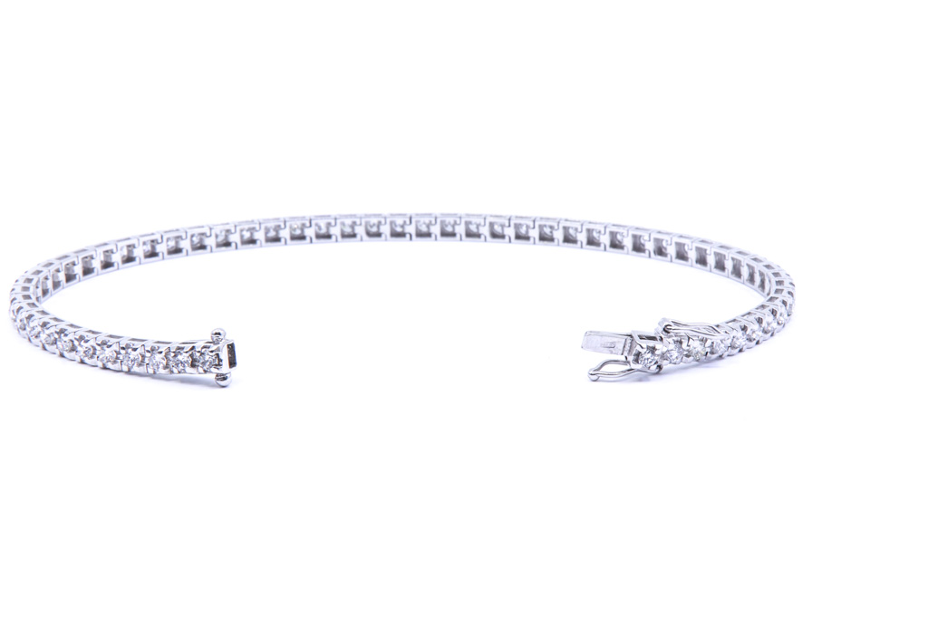 Bracciale tennis con brillanti di carati 0,72 - Colore F/G - Purezza VVS - Collezione Levanzo - oro bianco 18Kt gr6,30