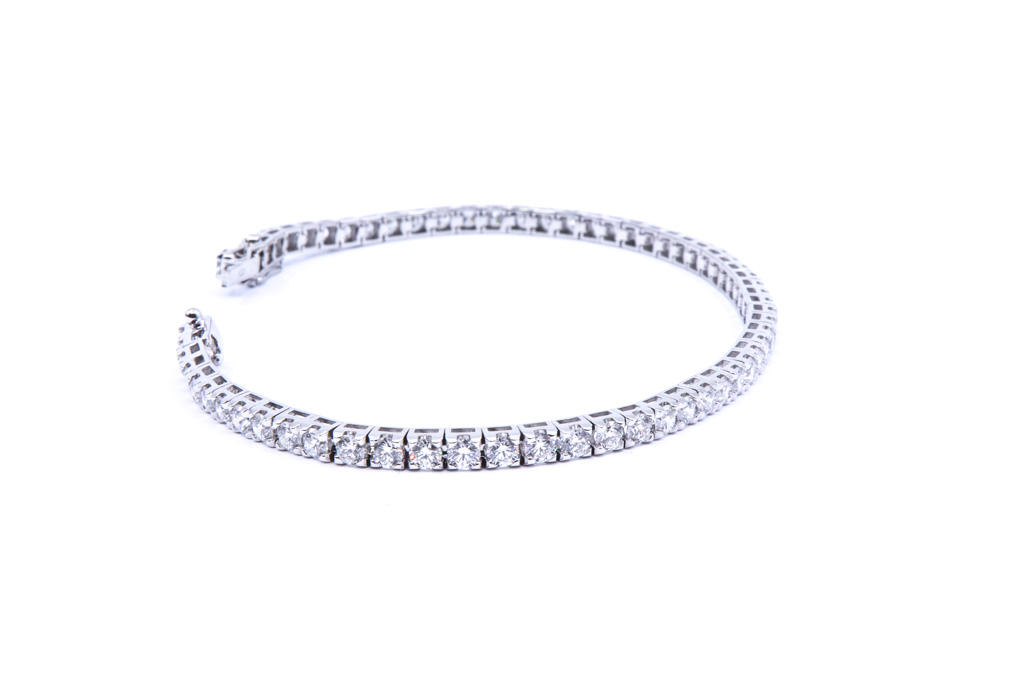 Bracciale tennis con brillanti di carati 1,93 - Colore F/G - Purezza VVS - Collezione Favignana - oro bianco 18Kt gr 8,40