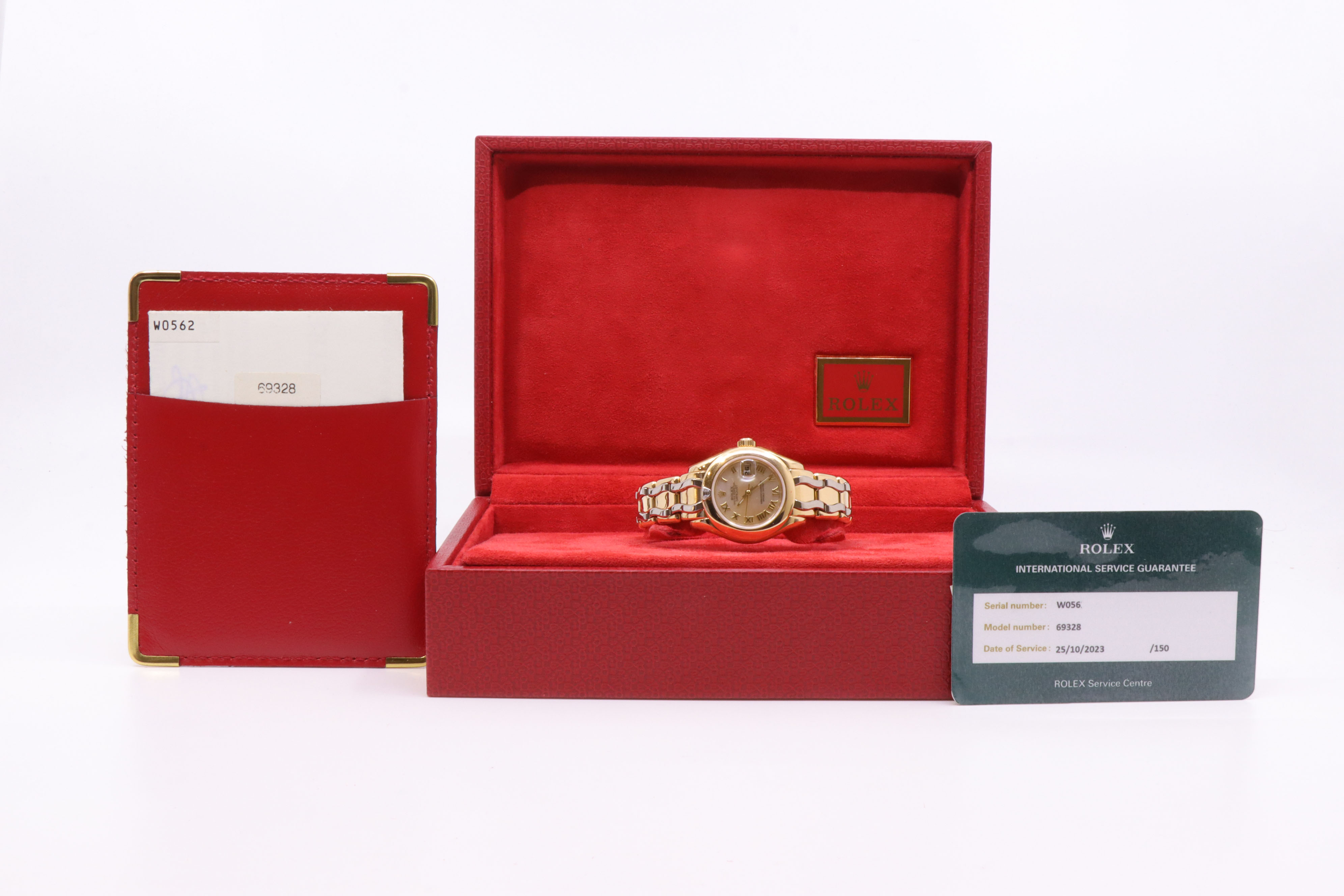 Rolex Lady-Datejust Pearlmaster Ref.69328 -Serial W056XXX -  ROLEX WARRANTY, BOX & ROLEX Service - 1998-Preowned