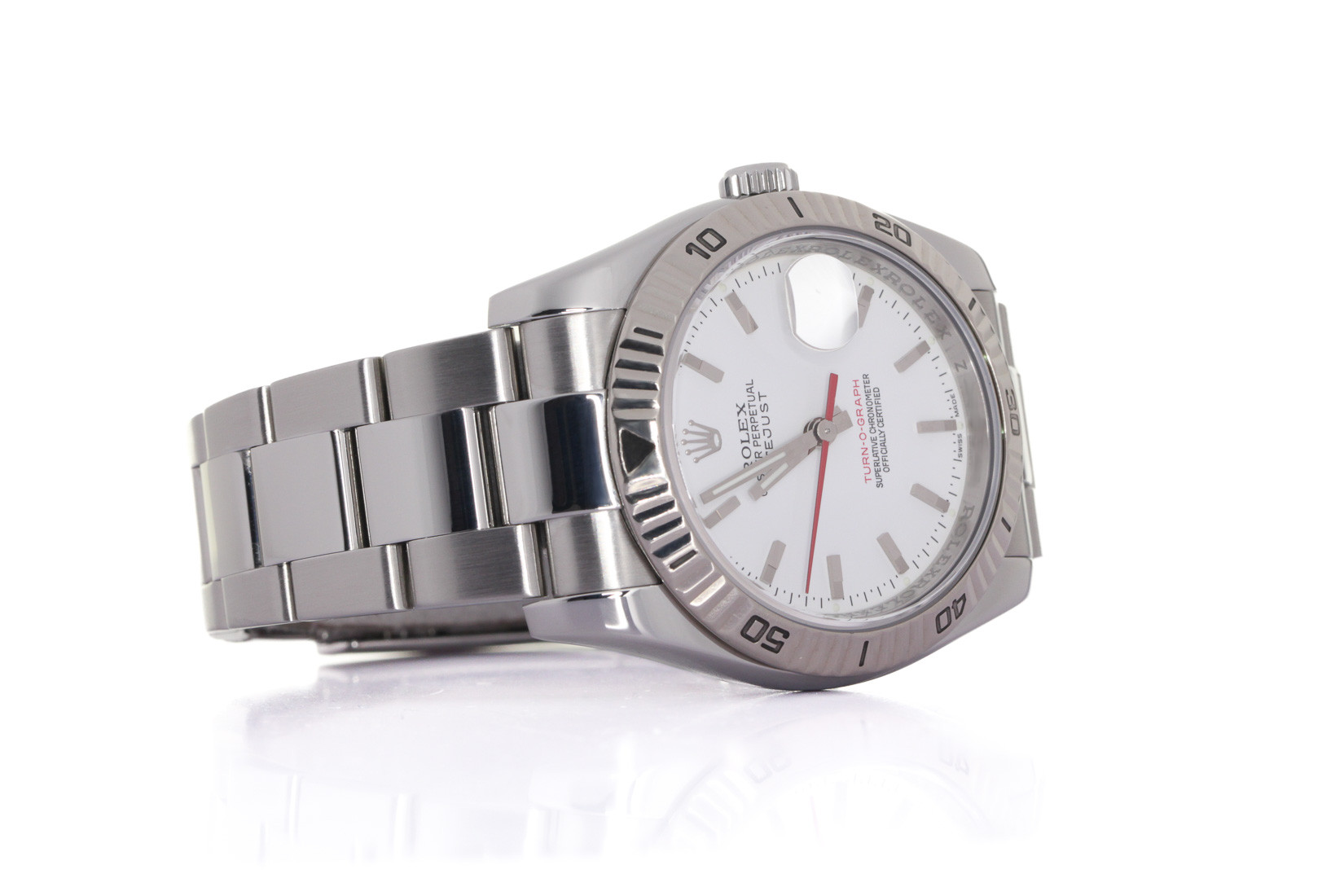 Rolex 116264, Turn'O'Graph, 18kt White gold,  Rolex Service Box & Papers 11/2024, Prod. 2007