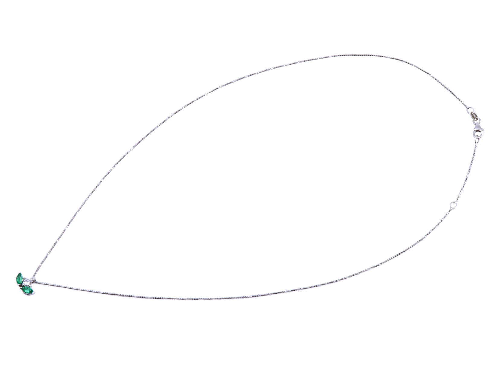 Ciondolo oro Bianco 18kt, br0,26sm0,56 gr4.65