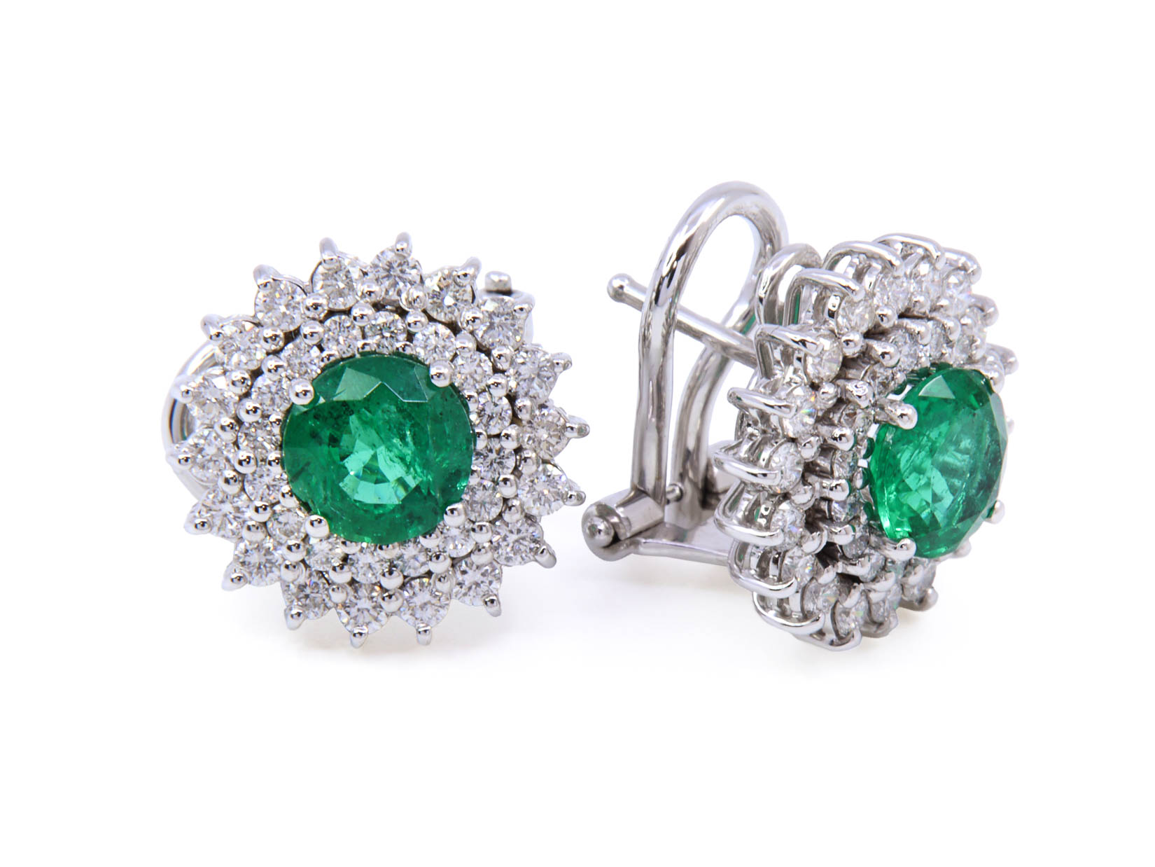 Orecc.Doppio Giro Smeraldo Zambia Extra e brillanti E/F VVS