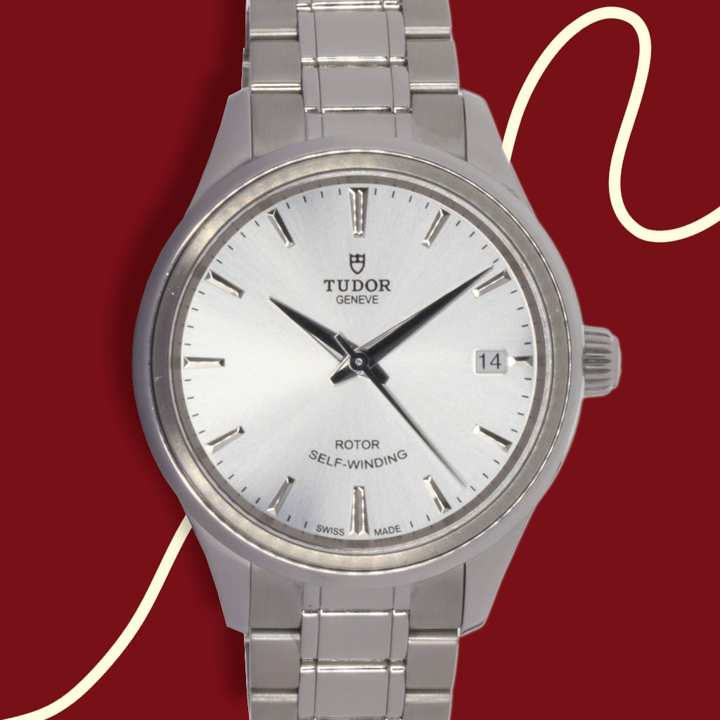 Tudor Style Date ref:12300, Bracc. 65030, Tudor Box & Papers - Preowned