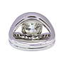 Anello con Diamante Taglio Rotondo circolare Europeo circa 3,00 ct. montato su oro bianco 18kt, peso 11,00 gr.