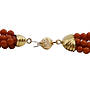 Girocollo Torchon in corallo rosso e chiusura in oro 18kt per gr. 6 (circa)
