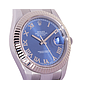 ROLEX 116334 Datejust, 18kt White gold & Oyster Steel Brac. Blu Roman, 6-24