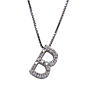 Collana lettera B - Brillanti 0,10ct. G-VS1, oro 18kt. peso totale 3,70gr