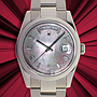 Rolex Day Date ref:118209, Mother Of Pearl Diamonds,  18 kt white Gold, Rolex Warranty and Box, 09/2005