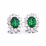 Orecchini - Smeraldi 2,16ct. brillanti 1,20ct. F/G-VVS1, oro 18kt.
