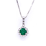 Collana - Smeraldi 0,38ct. brillanti 017ct. G-VS, in oro 18kt. peso totale 3,7gr