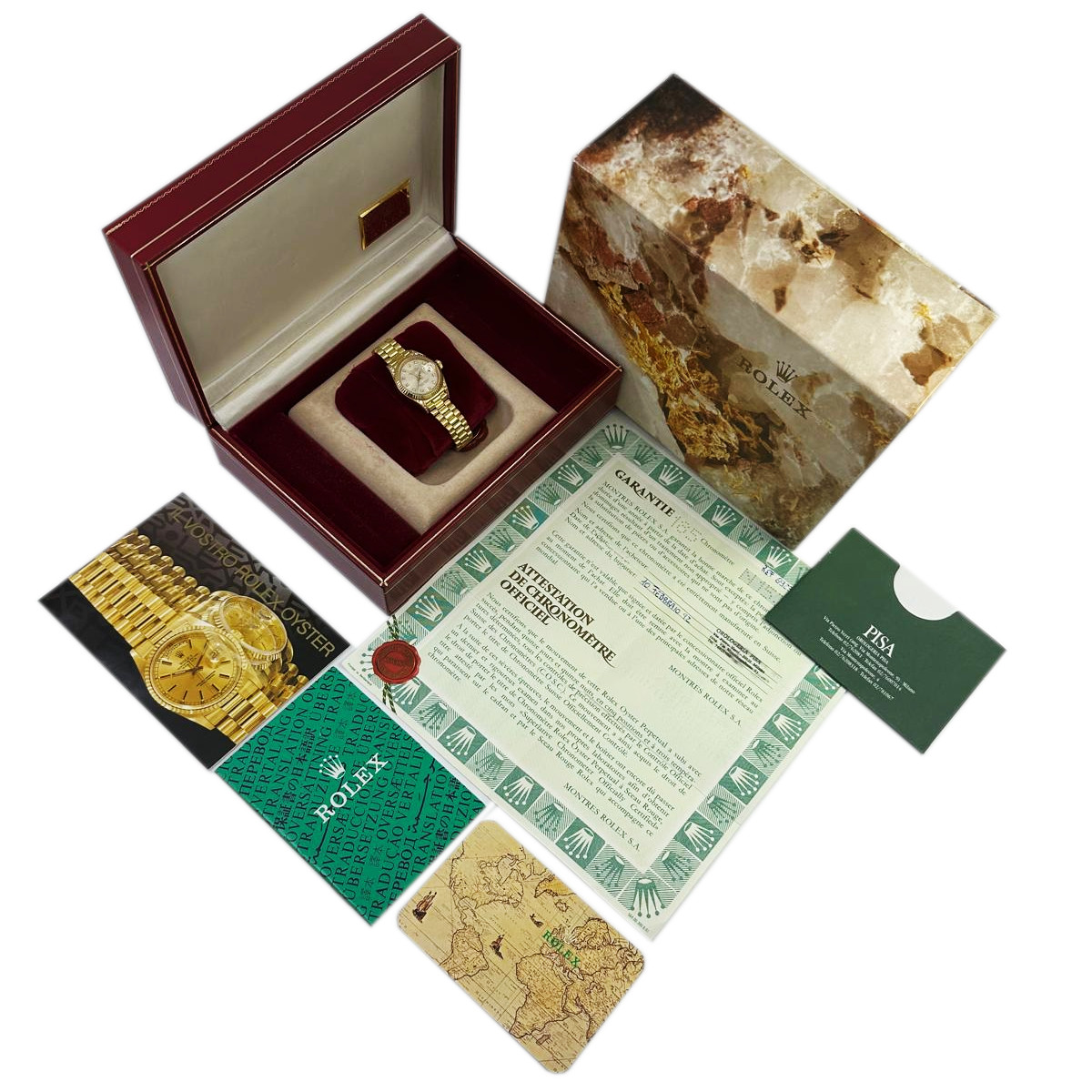 Rolex Lady Datejust ref:69238,Diamonds and 18Kt Yellow Gold, Rolex Box & Papers, 1992