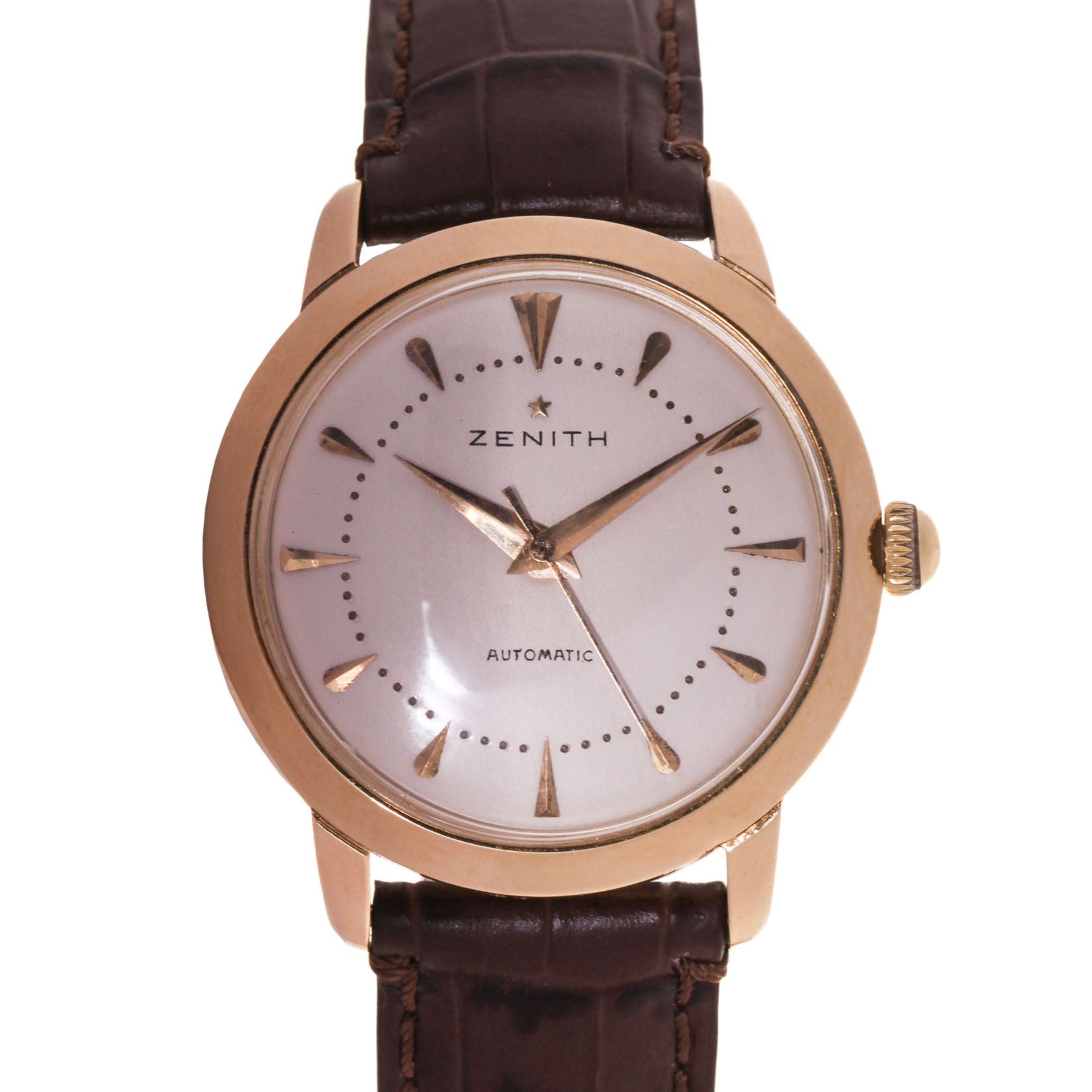 Zenith in oro 18 kt  con cint. Pelle s.n. 536710