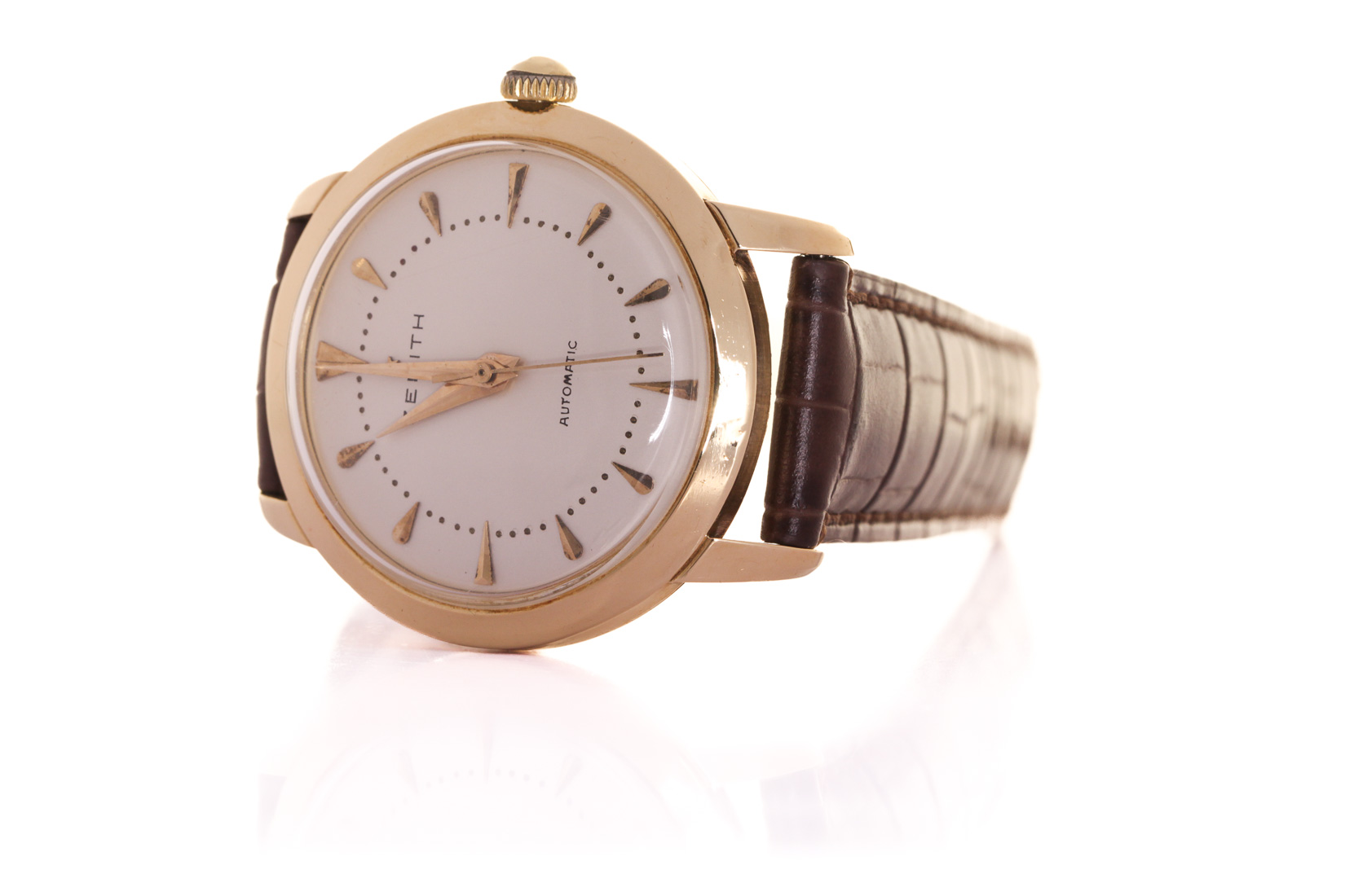 Zenith in oro 18 kt  con cint. Pelle s.n. 536710