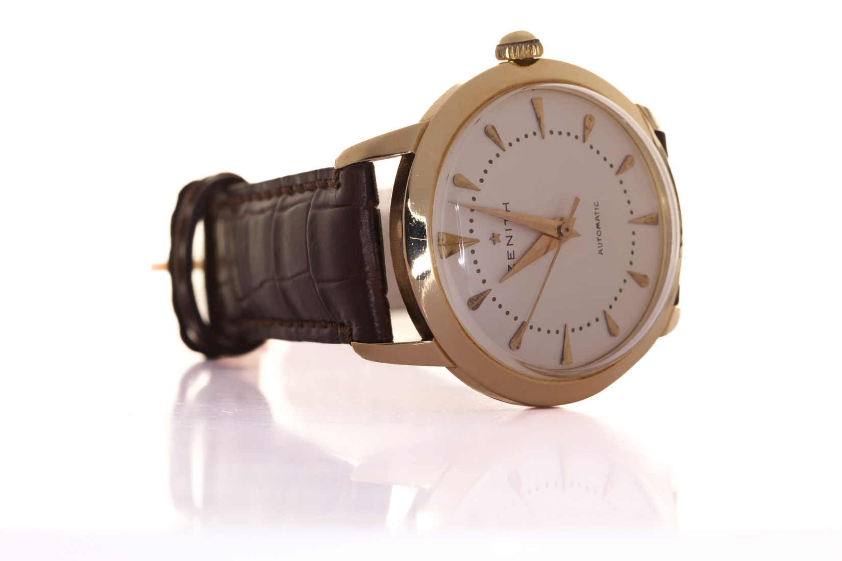 Zenith in oro 18 kt  con cint. Pelle s.n. 536710