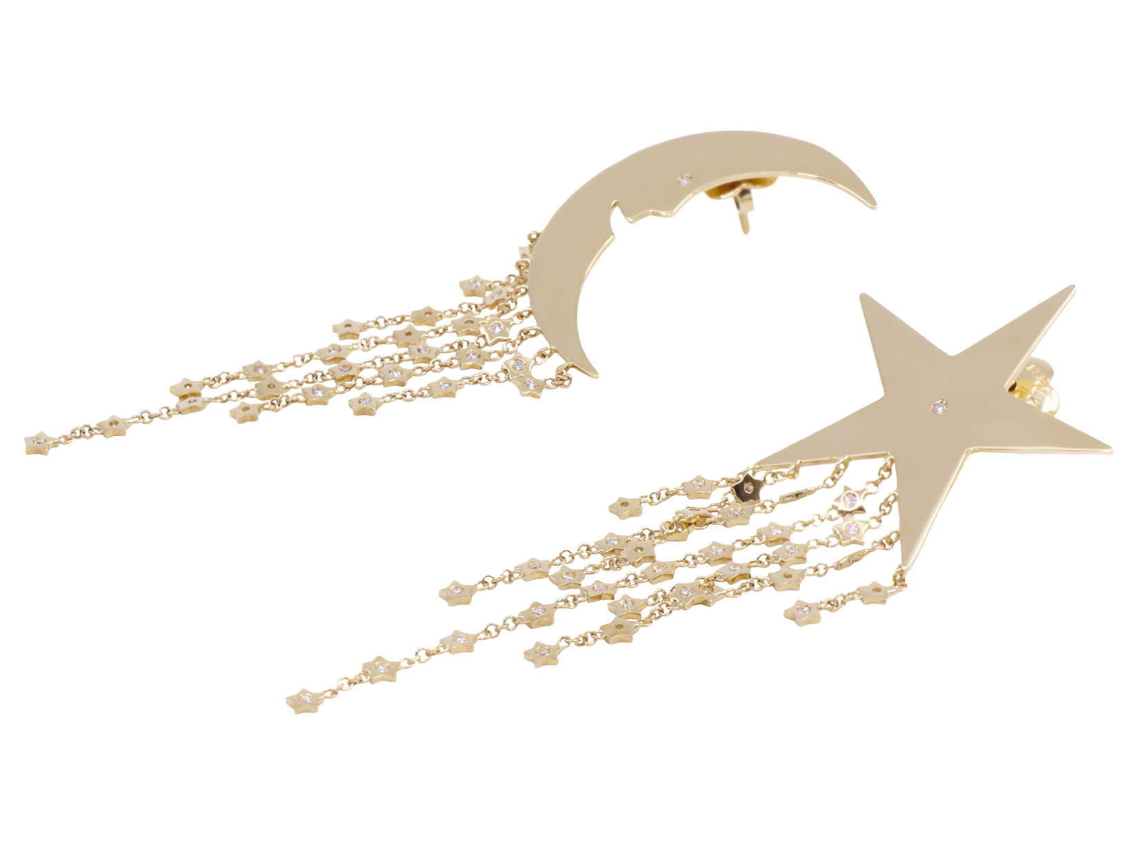 Orecchini 18kt Punzonati Pasquale Bruni con piccoli diamanti  per gr. 13,1   gr. 13,1 ad euro 73,3 grammo