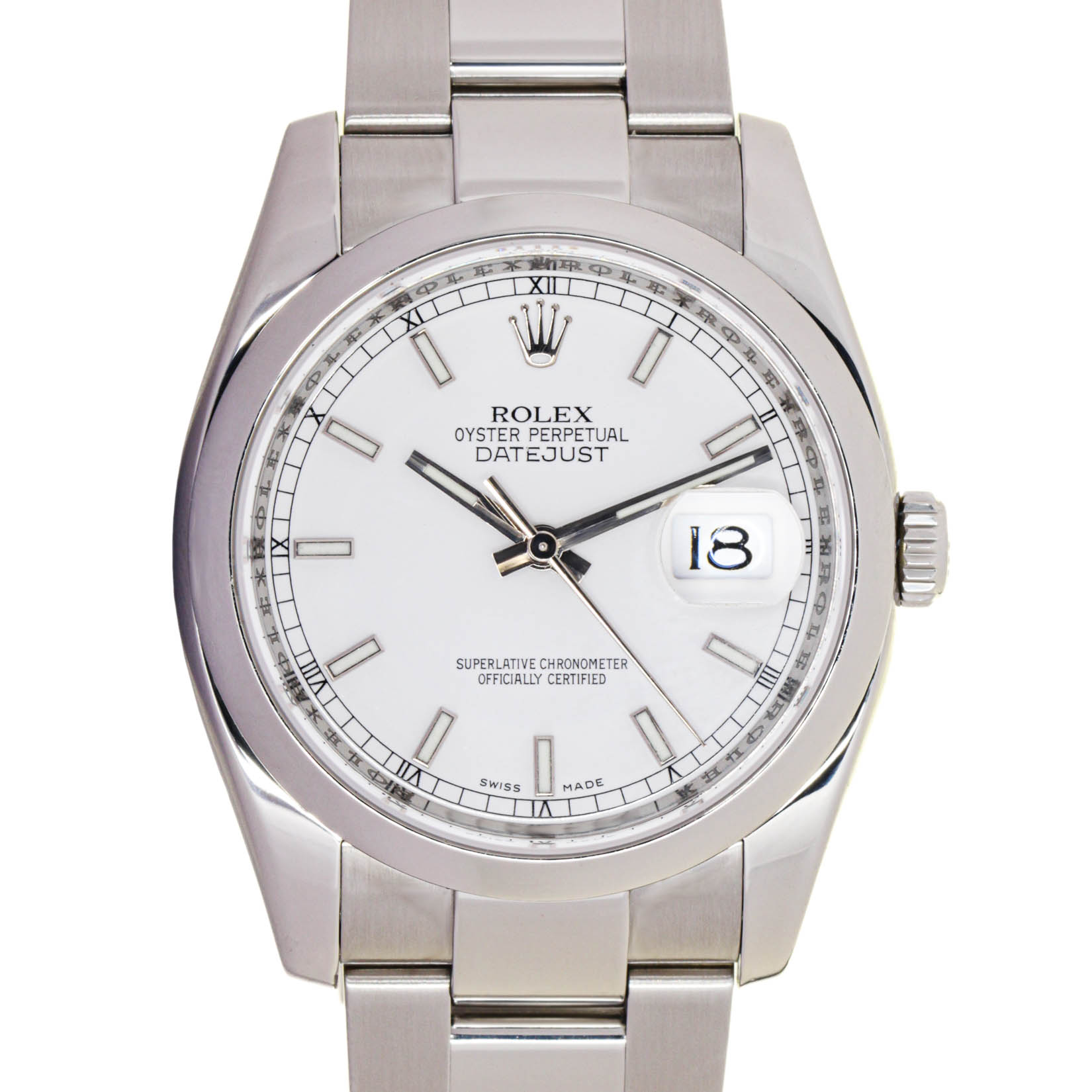 ROLEX 116200 DATEJUST, OYSTER STEEL, 36MM, ROLEX BOX & PAPERS, 03/2008