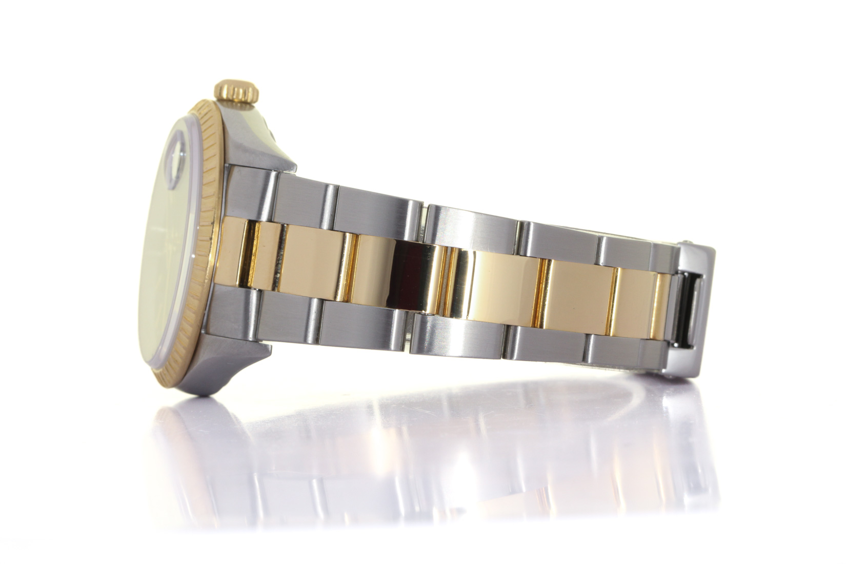 ROLEX 15223 DATE, Rolesor 18kt Yellow,  Rolex Box & Papers, 1998