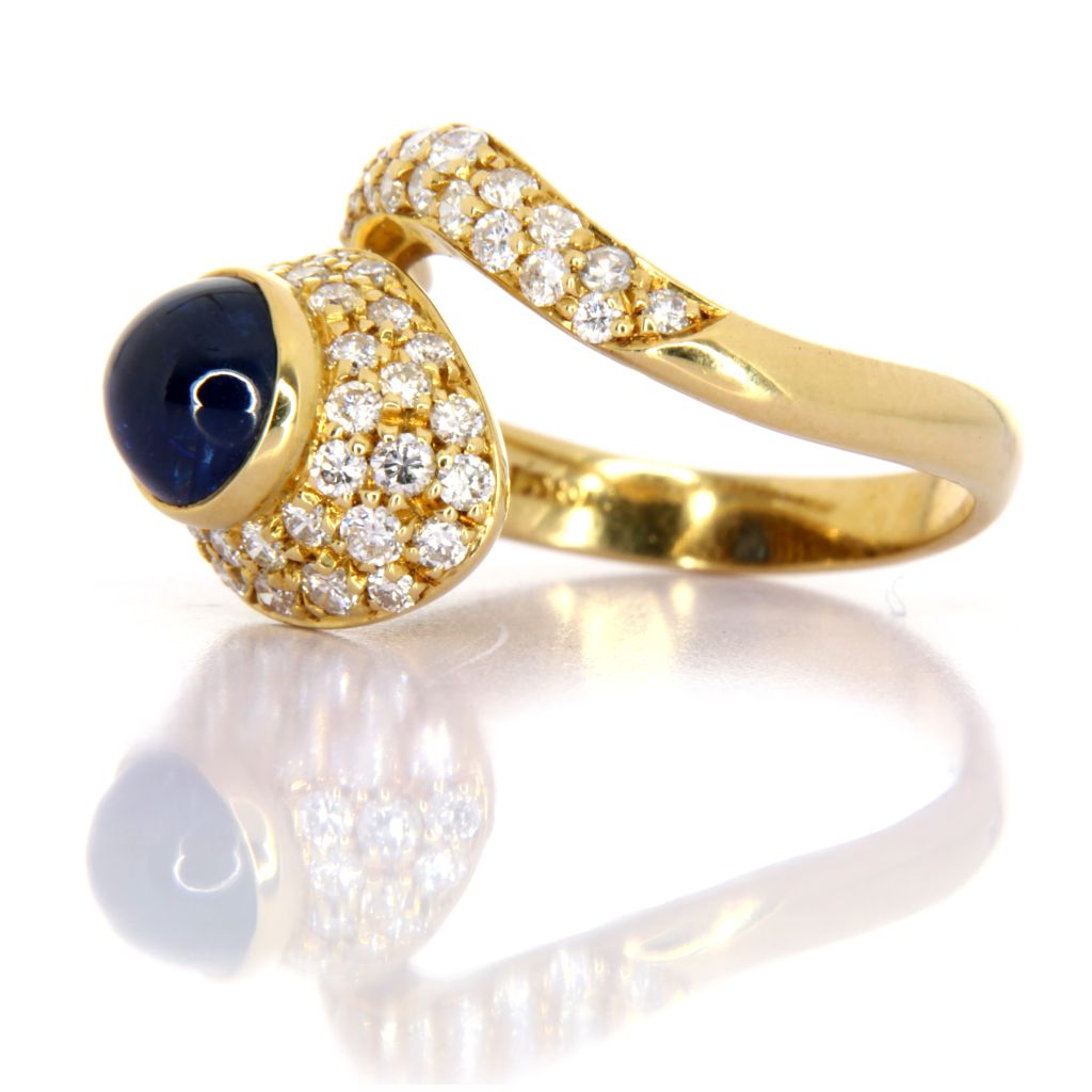 ANELLO CON ZAFFIRO ct1,86 E BRILL 0.80ct GR.7,77