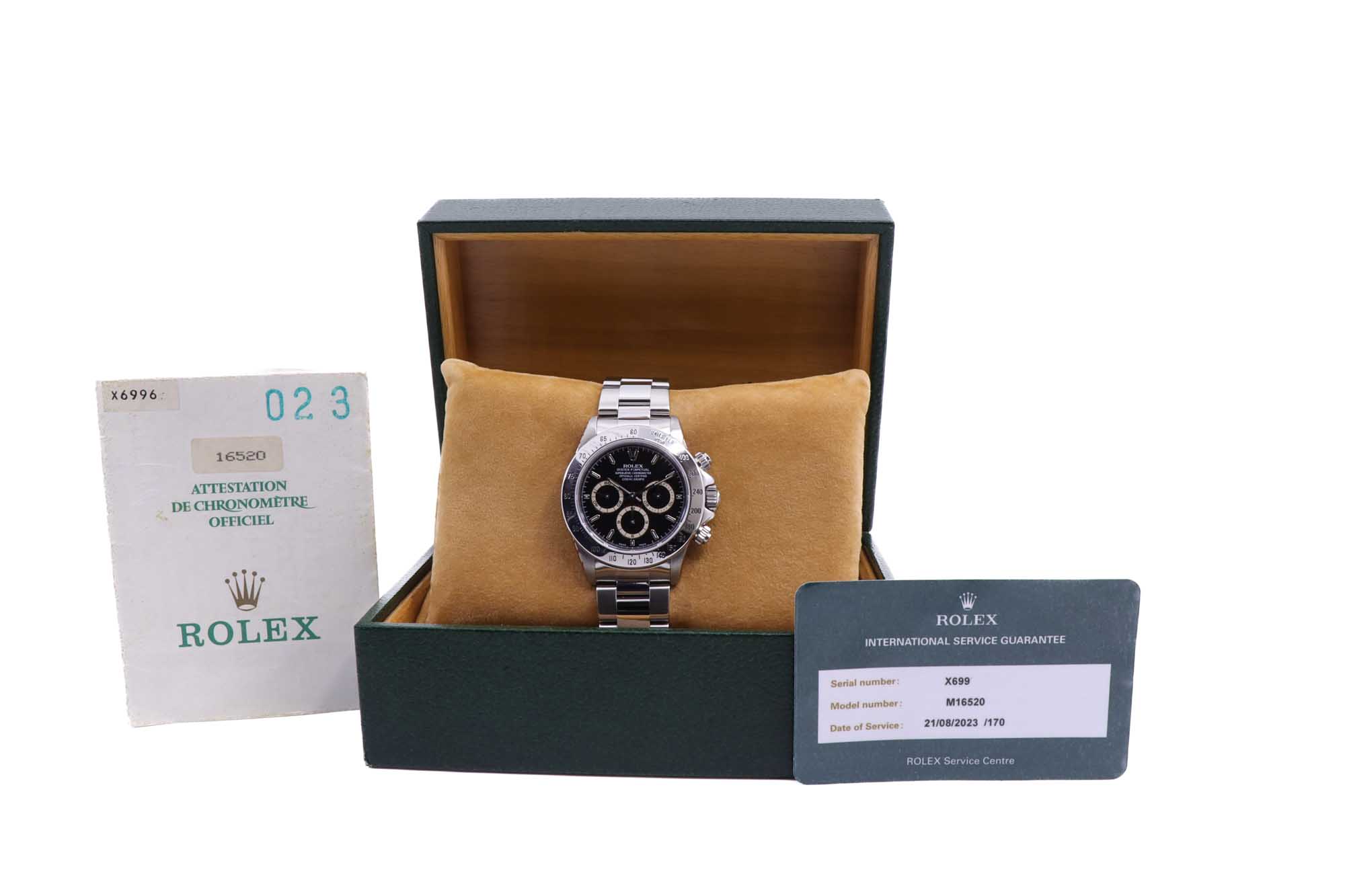 ROLEX COSMOGRAPH DAYTONA Ref.16520 - Ser.X699XXX - ROLEX BOX, PAPERS, SERVICE, 1992, Preowned