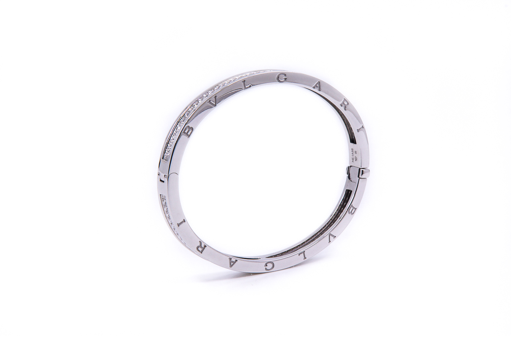 Bracciale Bulgari in oro bianco 18kt. di gr. 30,2 con diamanti