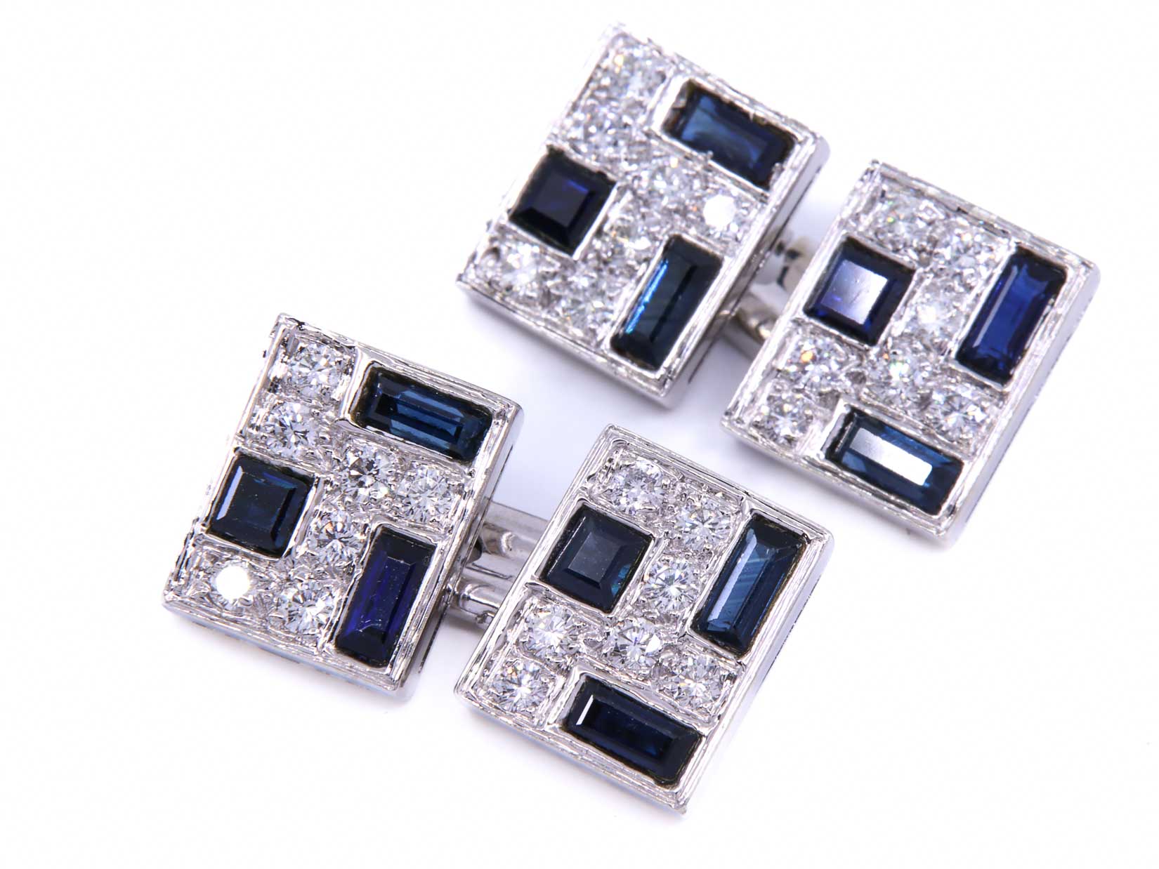 Coppia di gemelli oro bianco 18kt per gr. 13 ad euro 52,88 grammo 