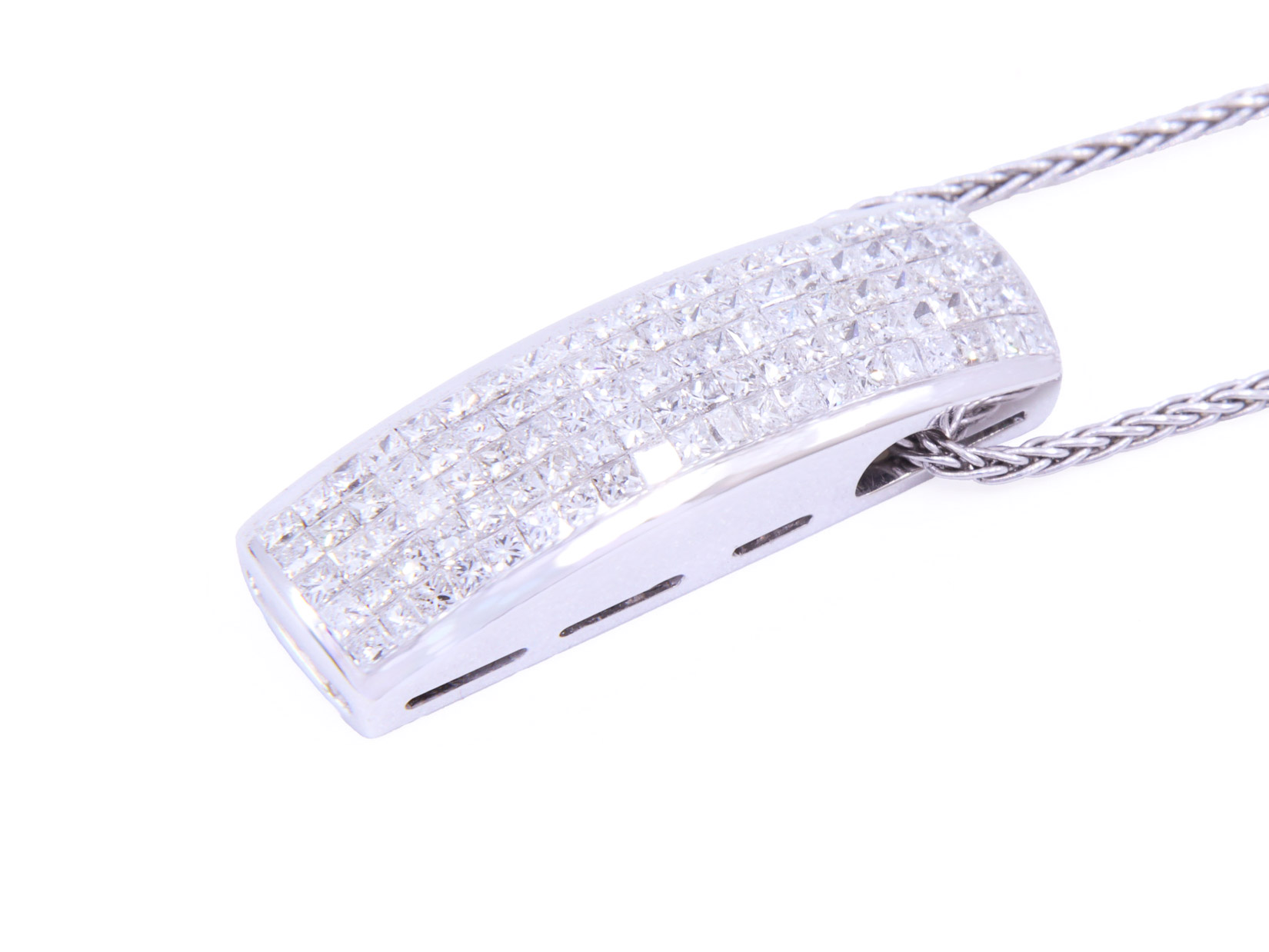 Collana pendente - Brillanti 1,3ct. G-VS, Oro 18kt, peso complessivo 6gr