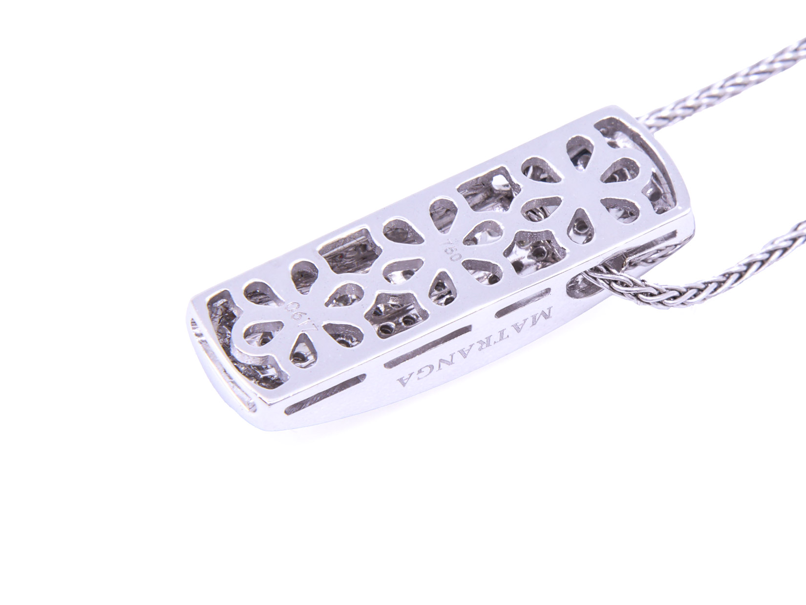 Collana pendente - Brillanti 1,3ct. G-VS, Oro 18kt, peso complessivo 6gr