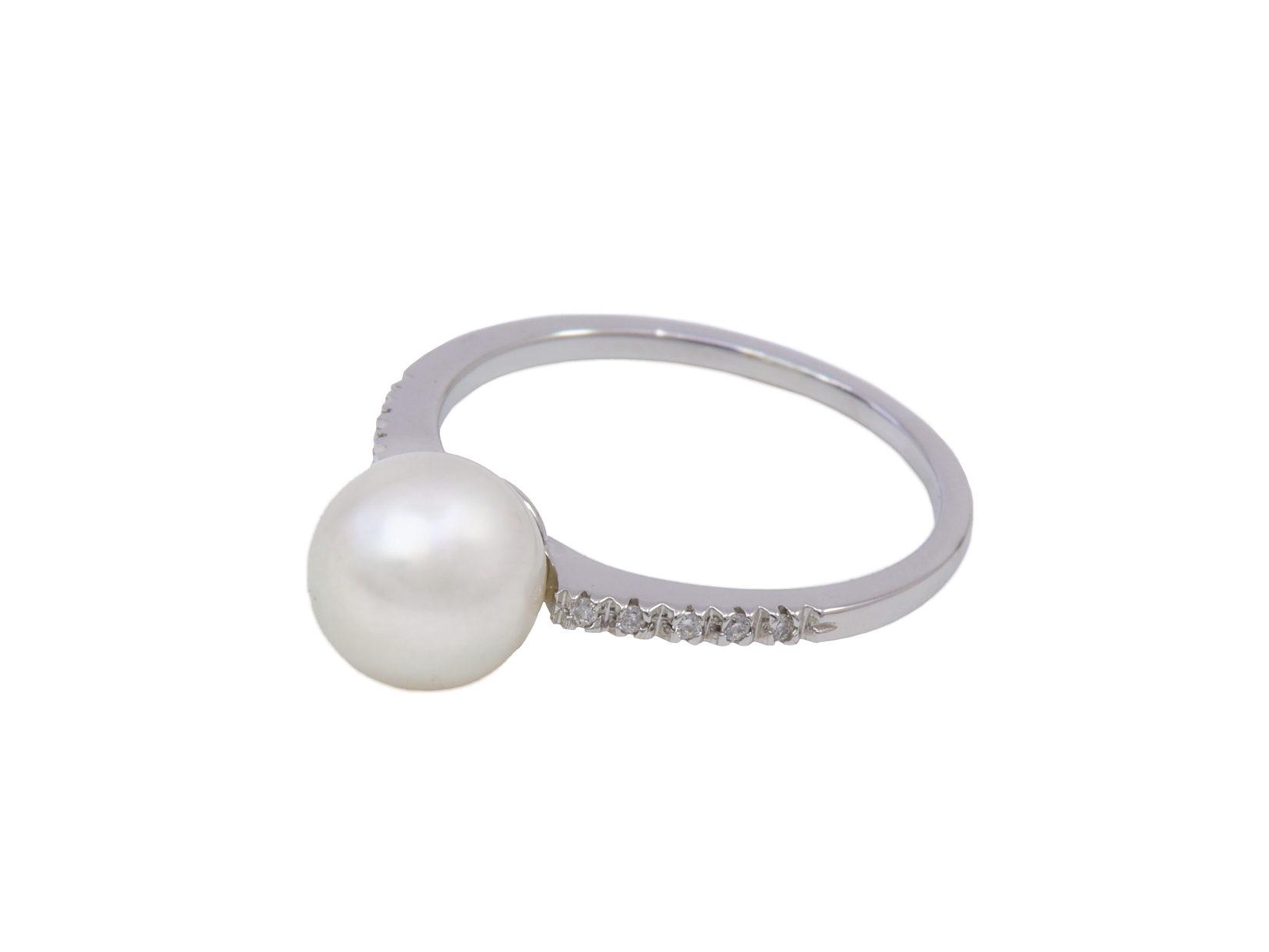 Anello c/ perla e brill ct 0.05 lban004