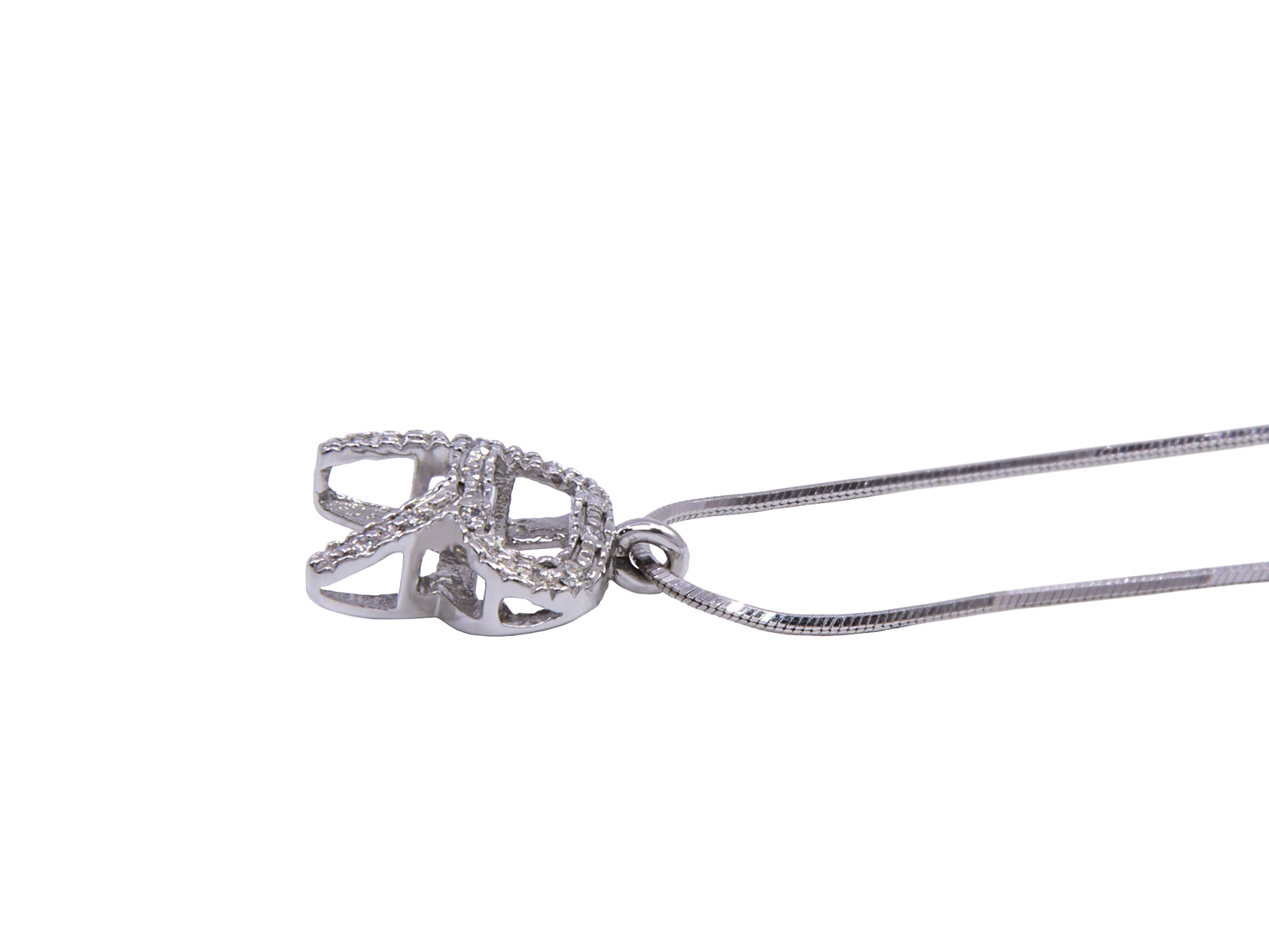  collana lettera R 2,30gr