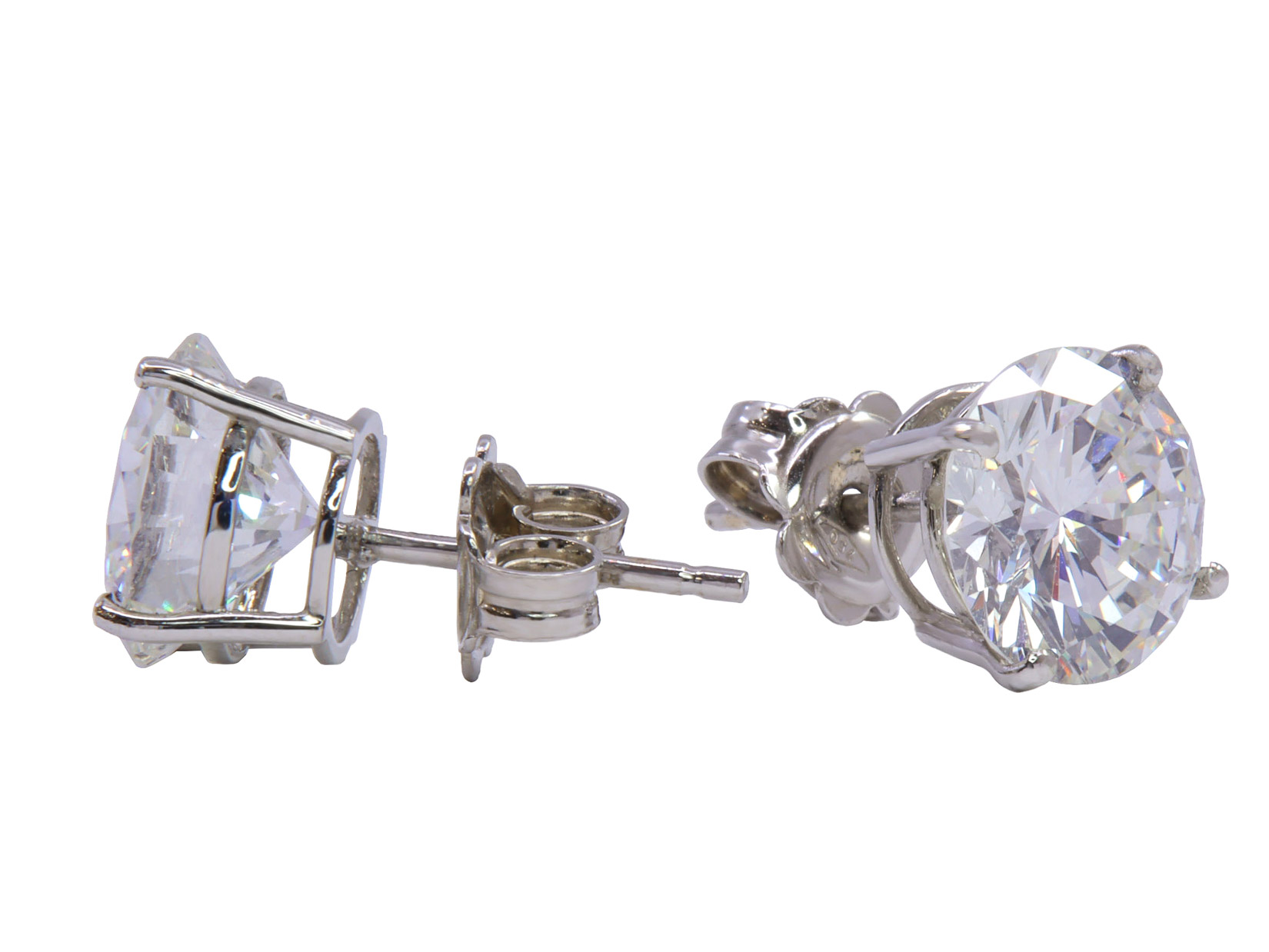 Orecchini Oro Bianco 18Kt e Brillanti 6.03ct certificati HRDAntwerp