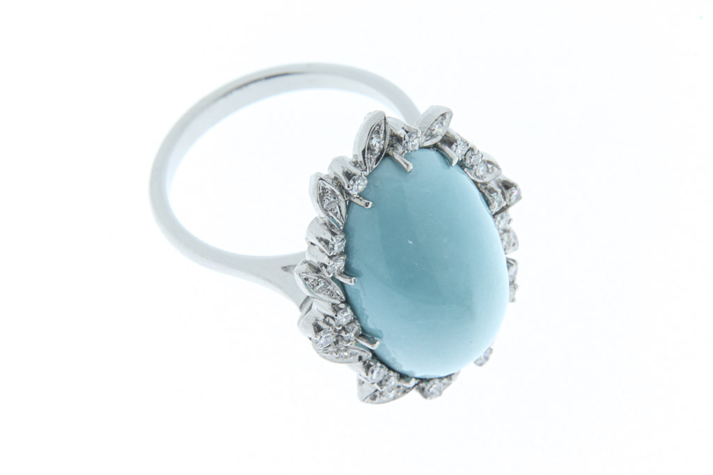 Anelli con turchese e brillanti on sale