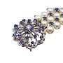 Bracciale con Perle susta oro 18kt e zaffiri blu pesto totale gr 50,9 