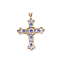 Croce in oro giallo 9 kt. con pietre 