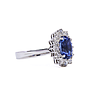 Anello con tanzanite centrale di ct. 3.82 girato di brills ct.totale 1.20 D-E VS