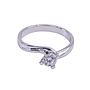 Anello Solitario oro bianco 18Kt gr3.65 - 0.53ct D SI1