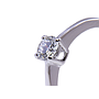 Anello Solitario oro bianco 18Kt gr3.00 - 0.40ct D VS1
