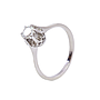 Anello in oro bianco a titolo 750/°°° di grammi 3.60 con un diamante naturale di circa 0.46 ct