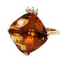 Anello quarzo - Brillanti 0,06ct. G-VS in oro 18kt