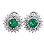 Orecchini - Smeraldi 2,35ct. brillanti 1,41ct. E/F-VVS, oro 18kt.