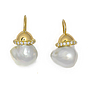 Orecchini perle barocche - Brillanti 0,18ct. H-VS1, oro 18kt.