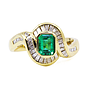 Anello Damiani - Smeraldo 1,20ct. brillanti 1,50ct. H-VS1 in oro 18kt. 8,2gr
