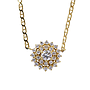 Girocollo con pendente - Brillanti 0,95ct. totali, H-VS1, oro 18kt. peso totale 8,6gr