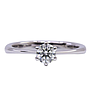 Anello solitario - Brillante 0,53ct. F-VS1, oro 18kt. di gr.3,5