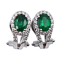 Orecchini - Smeraldo 1,51ct, brillanti 0,57ct, F-VVS in oro 18kt, peso totale 8,2gr